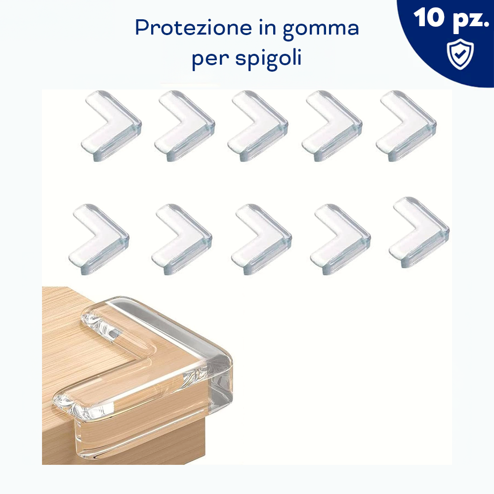 Copri Spigoli in Gomma 10 pz. – Proteggi i tuoi bambini dagli spigoli pericolosi